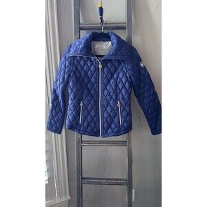 Michael Kors Womens Ultra Lightweight Down Filled Jacket Navy - Small